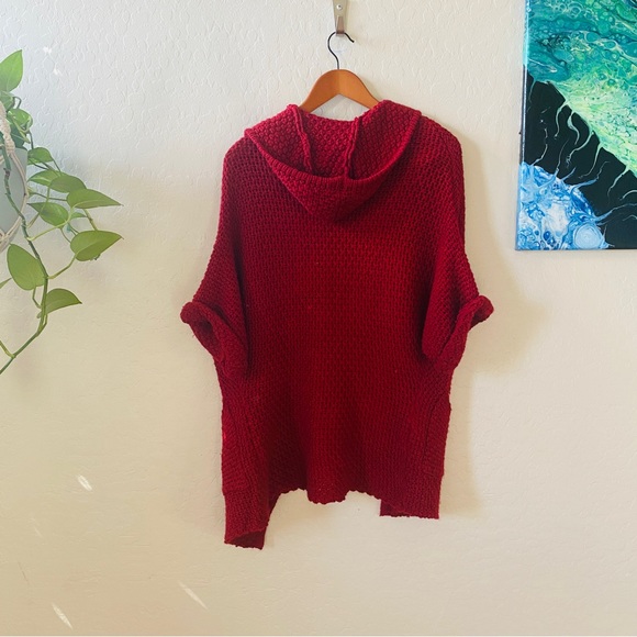 Shein Red Chunky Sweater Cardigan - Picture 4 of 6